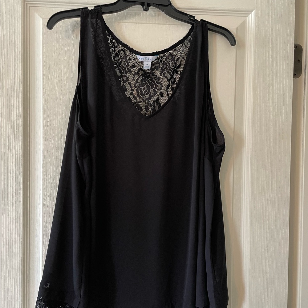 Boutique Black Lace Top